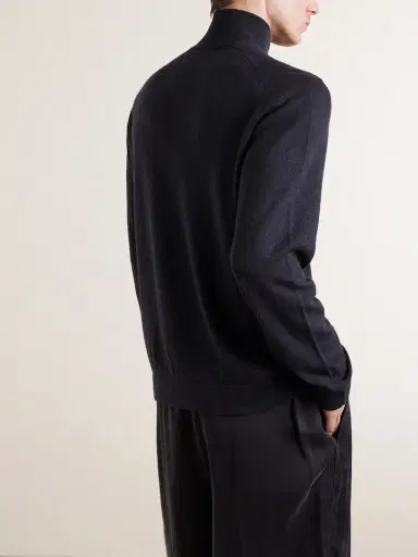 PIACENZA 1733 Lupetto Cashmere and Linen-Blend Half-Zipped Sweater - Men | Thumbnail 4 PIACENZA 1733 Lupetto Cashmere and Linen-Blend Half-Zipped Sweater - Men | Thumbnail 4