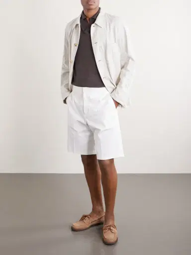 Thom Sweeney Linen and Cotton-Blend Polo Shirt - Men | Thumbnail 2 Thom Sweeney Linen and Cotton-Blend Polo Shirt - Men | Thumbnail 2