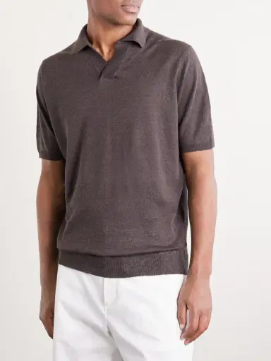 Thom Sweeney Linen and Cotton-Blend Polo Shirt - Men | Thumbnail 3 Thom Sweeney Linen and Cotton-Blend Polo Shirt - Men | Thumbnail 3