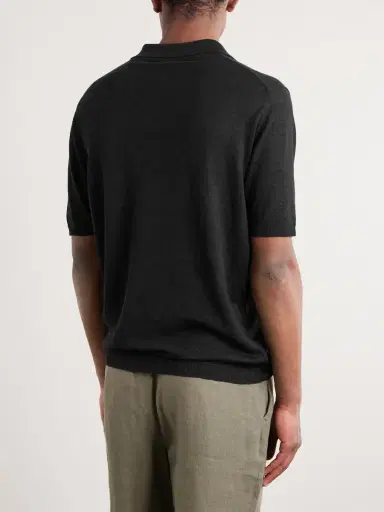 Thom Sweeney Linen and Cotton-Blend Polo Shirt - Men | Thumbnail 4 Thom Sweeney Linen and Cotton-Blend Polo Shirt - Men | Thumbnail 4