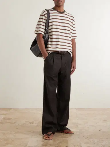 Auralee Striped Cotton-Jersey T-Shirt - Men | Thumbnail 2 Auralee Striped Cotton-Jersey T-Shirt - Men | Thumbnail 2