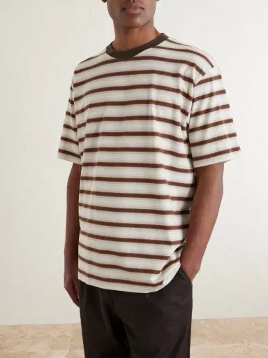 Auralee Striped Cotton-Jersey T-Shirt - Men | Thumbnail 3 Auralee Striped Cotton-Jersey T-Shirt - Men | Thumbnail 3