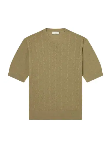 PIACENZA 1733 Knitted Silk and Cotton-Blend T-shirt - Men | Thumbnail 1 PIACENZA 1733 Knitted Silk and Cotton-Blend T-shirt - Men | Thumbnail 1