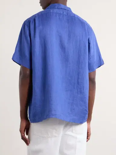 Polo Ralph Lauren Convertible-Collar Logo-Embroidered Linen Shirt - Men | Thumbnail 3 Polo Ralph Lauren Convertible-Collar Logo-Embroidered Linen Shirt - Men | Thumbnail 3