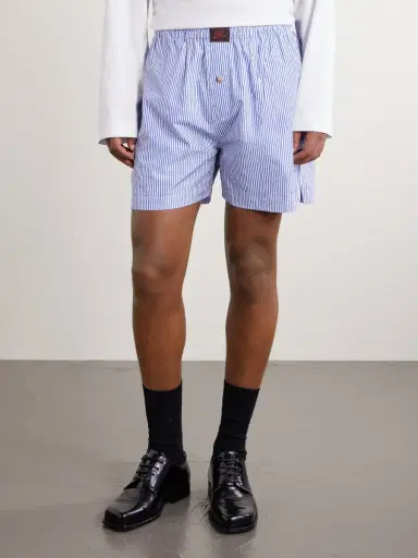 Willy Chavarria Willy Woven Cotton Straight-Leg Boxer Shorts - Men | Thumbnail 3 Willy Chavarria Willy Woven Cotton Straight-Leg Boxer Shorts - Men | Thumbnail 3