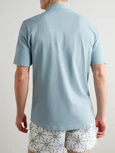 Frescobol Carioca Luca Cotton Polo Shirt - Men | Thumbnail 4 Frescobol Carioca Luca Cotton Polo Shirt - Men | Thumbnail 4