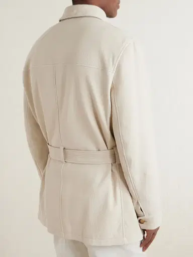 Brunello Cucinelli Belted Leather Jacket - Men | Thumbnail 4 Brunello Cucinelli Belted Leather Jacket - Men | Thumbnail 4
