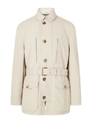 Brunello Cucinelli Belted Leather Jacket - Men | Thumbnail 1 Brunello Cucinelli Belted Leather Jacket - Men | Thumbnail 1