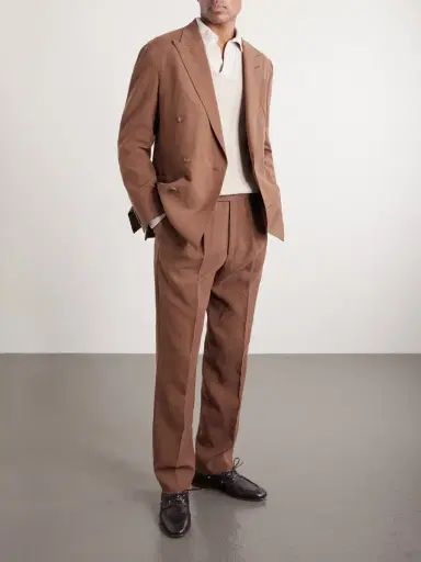 Thom Sweeney Cotton Long Sleeve Polo - Men | Thumbnail 2 Thom Sweeney Cotton Long Sleeve Polo - Men | Thumbnail 2