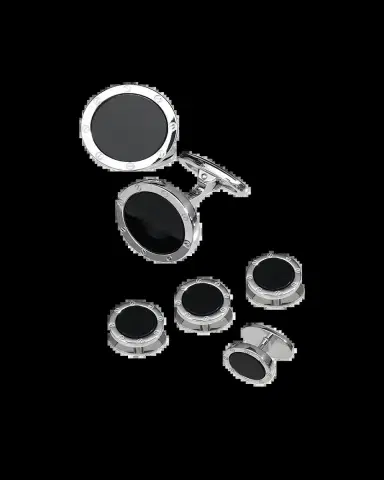 Jan Leslie Round Onyx Cuff Link and Stud Set | Thumbnail 2 Jan Leslie Round Onyx Cuff Link and Stud Set | Thumbnail 2