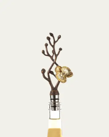 Michael Aram Gold Orchid Wine Stopper | Thumbnail 3 Michael Aram Gold Orchid Wine Stopper | Thumbnail 3