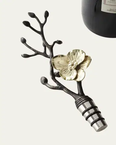Michael Aram Gold Orchid Wine Stopper | Thumbnail 1 Michael Aram Gold Orchid Wine Stopper | Thumbnail 1
