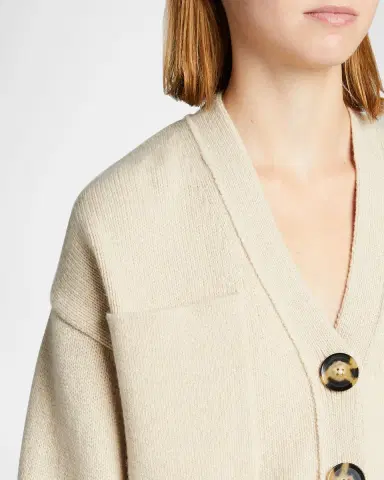 Proenza Schouler Solid Cropped Cashmere Cardigan | Thumbnail 3 Proenza Schouler Solid Cropped Cashmere Cardigan | Thumbnail 3