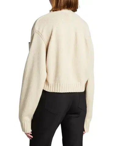 Proenza Schouler Solid Cropped Cashmere Cardigan | Thumbnail 1 Proenza Schouler Solid Cropped Cashmere Cardigan | Thumbnail 1