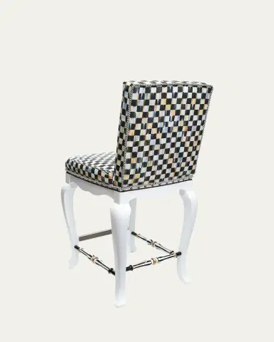 MacKenzie-Childs Courtly Check Counter Stool | Thumbnail 4 MacKenzie-Childs Courtly Check Counter Stool | Thumbnail 4