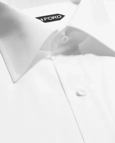 TOM FORD Men's Solid Cotton Dress Shirt | Thumbnail 2 TOM FORD Men's Solid Cotton Dress Shirt | Thumbnail 2