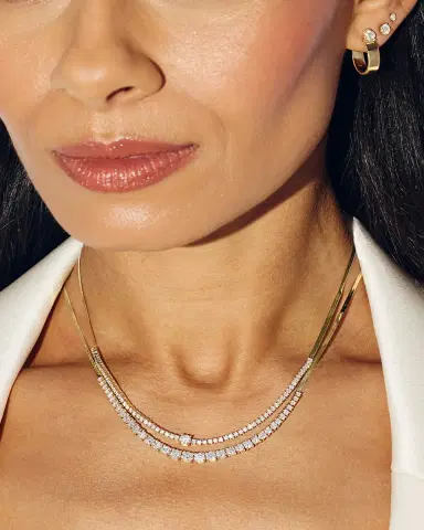 Lana Flawless Herringbone Diamond Tennis Necklace | Thumbnail 2 Lana Flawless Herringbone Diamond Tennis Necklace | Thumbnail 2