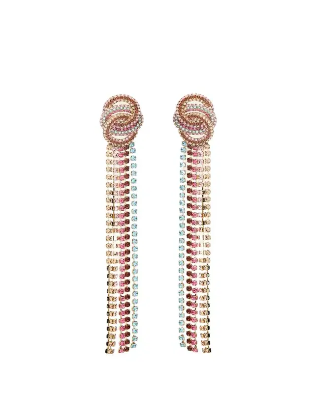 Infinity Crystal Fringe Earrings Infinity Crystal Fringe Earrings