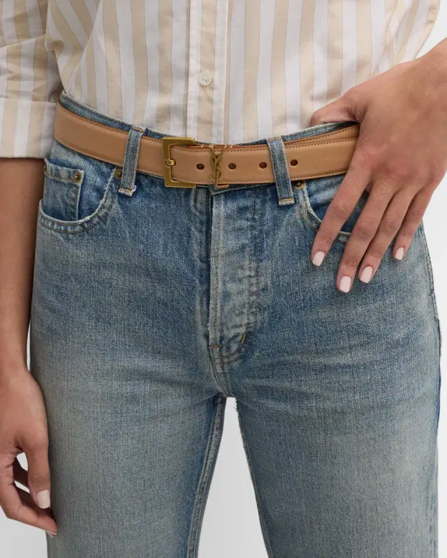 YSL Cassandre Leather Belt YSL Cassandre Leather Belt