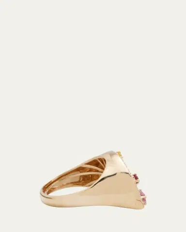 Sydney Evan 14K Rainbow Block Ring | Thumbnail 4 Sydney Evan 14K Rainbow Block Ring | Thumbnail 4