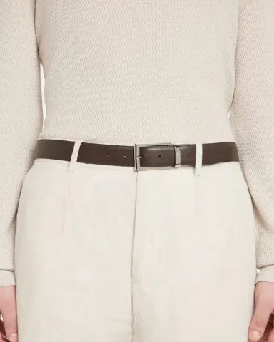 ZEGNA Men's Reversible Adjustable Leather Belt | Thumbnail 2 ZEGNA Men's Reversible Adjustable Leather Belt | Thumbnail 2