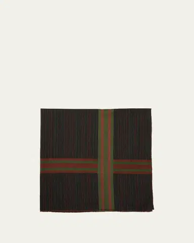 Simonnot Godard Men's Mixed Stripe Handkerchief | Thumbnail 2 Simonnot Godard Men's Mixed Stripe Handkerchief | Thumbnail 2