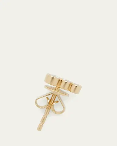 Sophie Bille Brahe Croissant 18K Yellow Gold 3-Diamond Earring, Single, Right | Thumbnail 4 Sophie Bille Brahe Croissant 18K Yellow Gold 3-Diamond Earring, Single, Right | Thumbnail 4