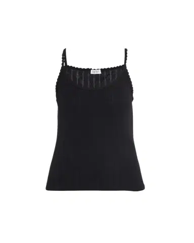 LESET Cotton Pointelle Scalloped Tank Top | Thumbnail 1 LESET Cotton Pointelle Scalloped Tank Top | Thumbnail 1