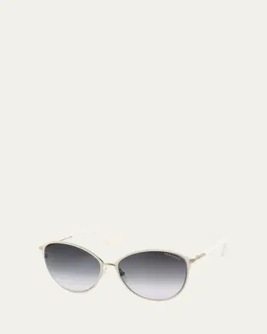 Tom Ford Penelope Gradient Acetate & Metal Round Sunglasses | Thumbnail 2 Tom Ford Penelope Gradient Acetate & Metal Round Sunglasses | Thumbnail 2
