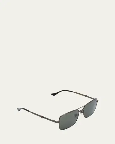 Gucci Men's Metal Rectangle Sunglasses | Thumbnail 2 Gucci Men's Metal Rectangle Sunglasses | Thumbnail 2