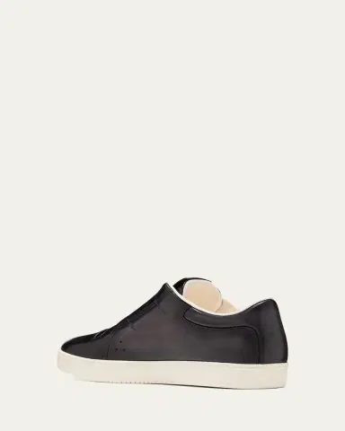 Berluti Men's Playtime Scritto Leather Slip-On Sneakers | Thumbnail 4 Berluti Men's Playtime Scritto Leather Slip-On Sneakers | Thumbnail 4
