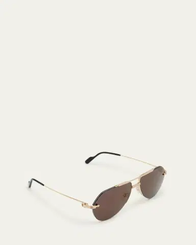 Cartier Men's Metal Aviator Sunglasses | Thumbnail 3 Cartier Men's Metal Aviator Sunglasses | Thumbnail 3