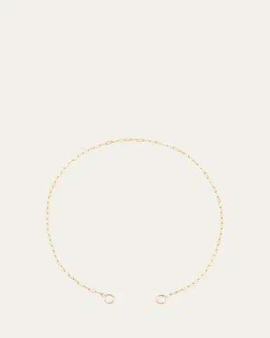 Marla Aaron 14K Rose Gold Square Link Chain, 14"L | Thumbnail 1 Marla Aaron 14K Rose Gold Square Link Chain, 14"L | Thumbnail 1