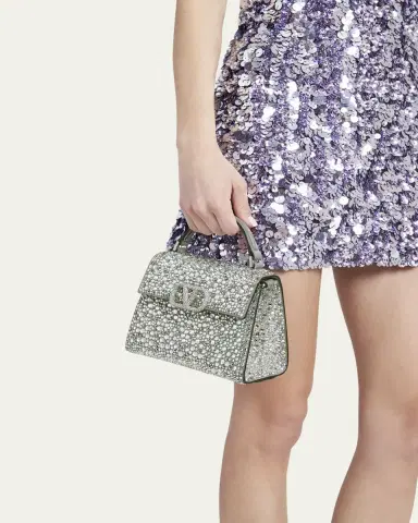 Valentino Garavani VSLING Mini Rhinestone Top-Handle Bag | Thumbnail 2 Valentino Garavani VSLING Mini Rhinestone Top-Handle Bag | Thumbnail 2