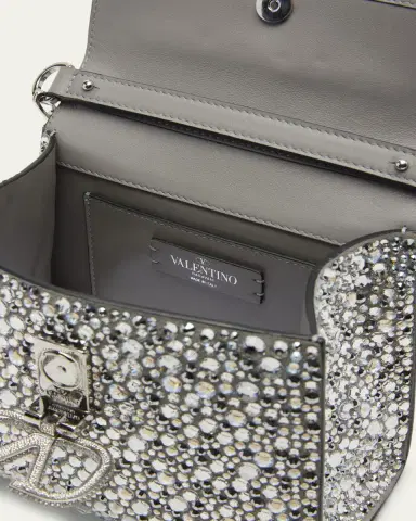 Valentino Garavani VSLING Mini Rhinestone Top-Handle Bag | Thumbnail 4 Valentino Garavani VSLING Mini Rhinestone Top-Handle Bag | Thumbnail 4