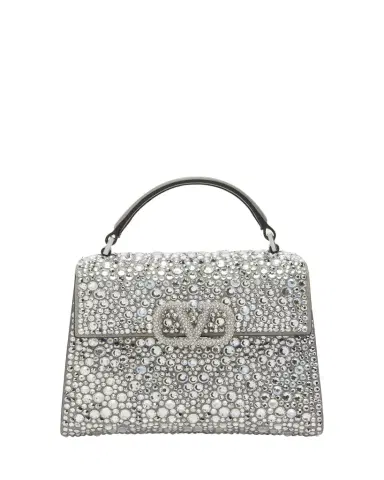 Valentino Garavani VSLING Mini Rhinestone Top-Handle Bag | Thumbnail 1 Valentino Garavani VSLING Mini Rhinestone Top-Handle Bag | Thumbnail 1