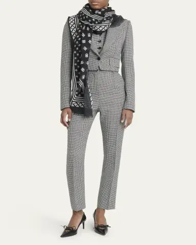 Dolce & Gabbana All-Over DG Print Silk & Cashmere Shawl | Thumbnail 2 Dolce & Gabbana All-Over DG Print Silk & Cashmere Shawl | Thumbnail 2