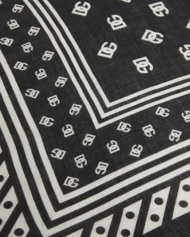Dolce & Gabbana All-Over DG Print Silk & Cashmere Shawl | Thumbnail 4 Dolce & Gabbana All-Over DG Print Silk & Cashmere Shawl | Thumbnail 4