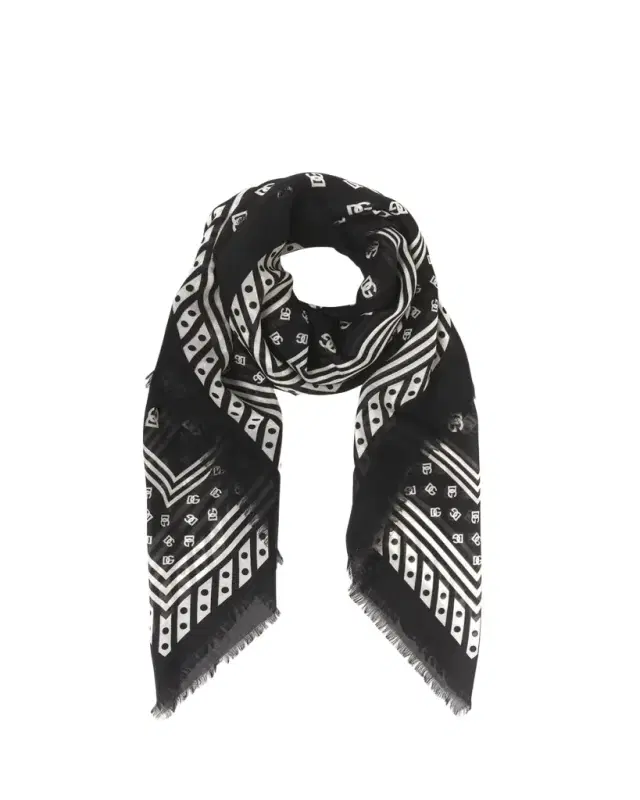 All-Over DG Print Silk & Cashmere Shawl All-Over DG Print Silk & Cashmere Shawl