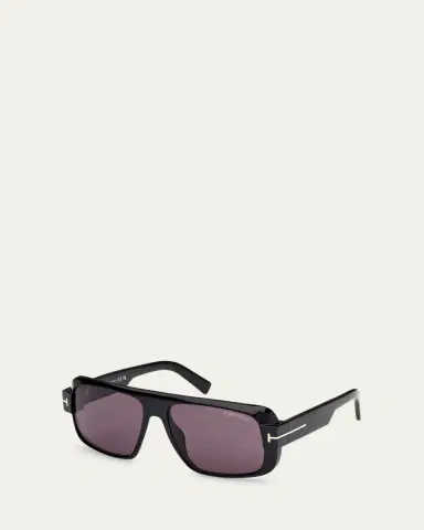 TOM FORD Men's Turner Acetate Rectangle Sunglasses | Thumbnail 2 TOM FORD Men's Turner Acetate Rectangle Sunglasses | Thumbnail 2