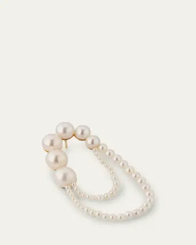 Sophie Bille Brahe 14K Yellow Gold Embrasse de Perle Graduating Freshwater Pearl Earring, Single (Left) | Thumbnail 3 Sophie Bille Brahe 14K Yellow Gold Embrasse de Perle Graduating Freshwater Pearl Earring, Single (Left) | Thumbnail 3