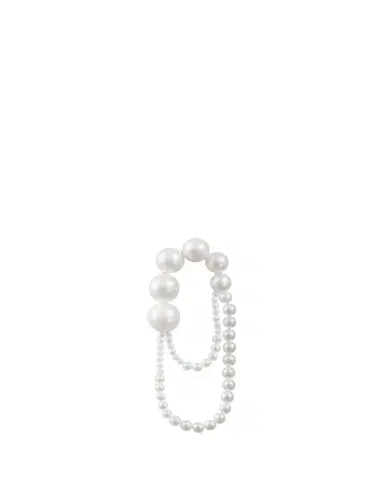 Sophie Bille Brahe 14K Yellow Gold Embrasse de Perle Graduating Freshwater Pearl Earring, Single (Left) | Thumbnail 1 Sophie Bille Brahe 14K Yellow Gold Embrasse de Perle Graduating Freshwater Pearl Earring, Single (Left) | Thumbnail 1