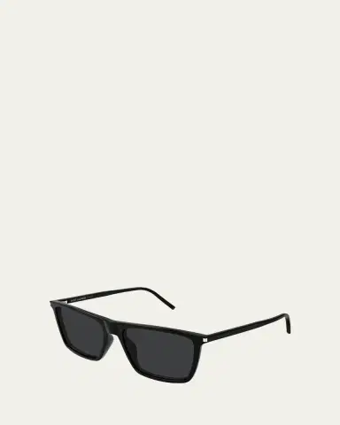Saint Laurent Men's SL 668 Acetate Rectangle Sunglasses | Thumbnail 2 Saint Laurent Men's SL 668 Acetate Rectangle Sunglasses | Thumbnail 2