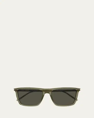 Saint Laurent Men's SL 668 Acetate Rectangle Sunglasses | Thumbnail 3 Saint Laurent Men's SL 668 Acetate Rectangle Sunglasses | Thumbnail 3
