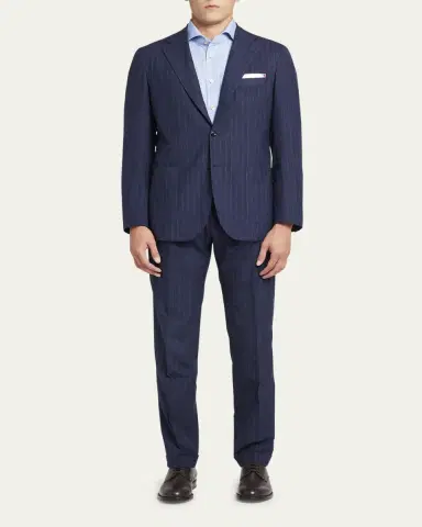 Kiton Men's Shadow Stripe Suit | Thumbnail 2 Kiton Men's Shadow Stripe Suit | Thumbnail 2