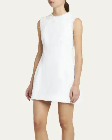 Dolce & Gabbana Rachel Linen Mini Dress with Frayed Trim | Thumbnail 5 Dolce & Gabbana Rachel Linen Mini Dress with Frayed Trim | Thumbnail 5