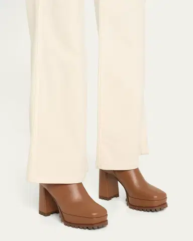Gianvito Rossi Leather Square-Toe Platform Booties | Thumbnail 2 Gianvito Rossi Leather Square-Toe Platform Booties | Thumbnail 2