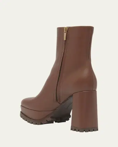 Gianvito Rossi Leather Square-Toe Platform Booties | Thumbnail 4 Gianvito Rossi Leather Square-Toe Platform Booties | Thumbnail 4