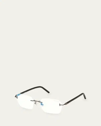 Tom Ford Men's Rimless Rectangle Blue Light-Blocking Glasses | Thumbnail 2 Tom Ford Men's Rimless Rectangle Blue Light-Blocking Glasses | Thumbnail 2