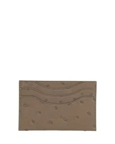 Loro Piana Men's Ostrich Leather Card Holder | Thumbnail 1 Loro Piana Men's Ostrich Leather Card Holder | Thumbnail 1